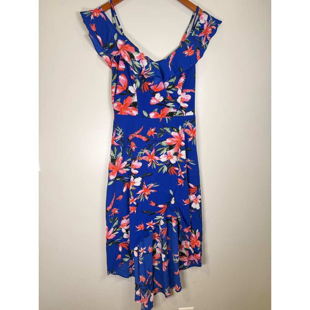 Iz Byer Womens Dress Medium Floral Summer Resort Tropical Boho Romantic‎ Flirty